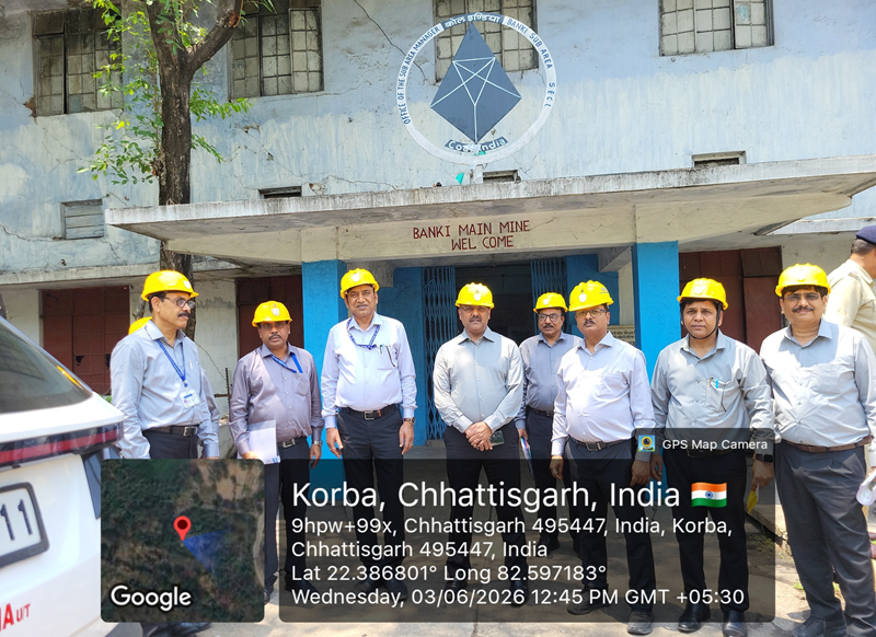 SECL Director Biranchi Das inspects Mine Closure Works in Korba Area
